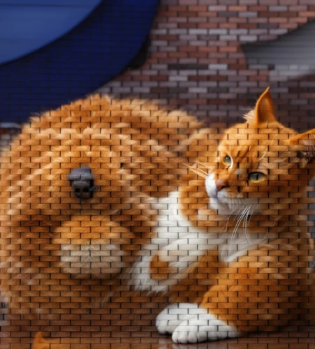 lego background,ginger cat,red tabby,brick background,halftone background,cats on brick wall,brickwall,almond tiles,comic halftone,pixels,pixel art,color halftone effect,cat vector,halftone,pixelgrafic,from lego pieces,red bricks,marmalade,mosaics,mosaic,Photography,General,Realistic