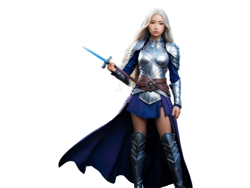 female warrior,dark elf,elven,blue enchantress,violet head elf,vax figure,swordswoman,winterblueher,male elf,celebration cape,3d figure,fantasy woman,3d model,sorceress,heroic fantasy,actionfigure,3d rendered,cleanup,zodiac sign libra,show off aurora,Illustration,Abstract Fantasy,Abstract Fantasy 17