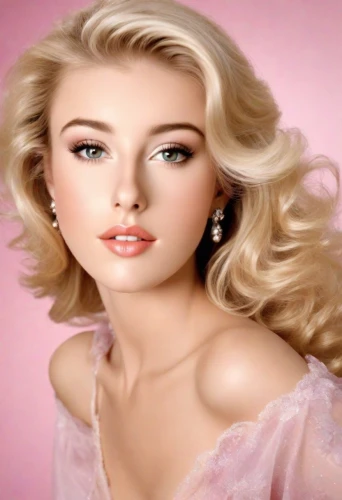realdoll,barbie doll,doll's facial features,blonde woman,barbie,blond girl,women's cosmetics,pink beauty,marylyn monroe - female,model years 1958 to 1967,vintage makeup,airbrushed,blonde girl,female model,cosmetic products,beautiful model,beautiful young woman,portrait background,photo painting,pink magnolia