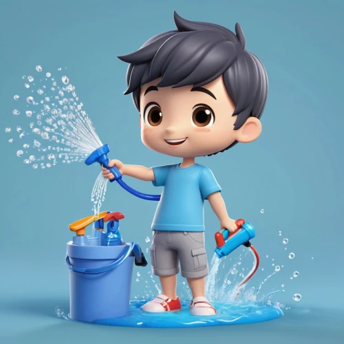 cleaning service,household cleaning supply,kids illustration,drain cleaner,cute cartoon character,cute cartoon image,cleaning supplies,house painter,water removal,plumber,cleaning,kids' things,pool cleaning,janitor,splash water,blue-collar worker,automotive cleaning,cleaner,water filter,vector illustration,Unique,3D,3D Character
