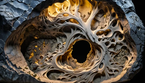 mandelbulb,lava cave,solidified lava,charcoal kiln,fire ring,molten metal,fireplaces,lava tube,furnace,burning tree trunk,stalactite,fire in fireplace,baked alaska,door to hell,molten,trypophobia,lava,ice cave,fireplace,geode