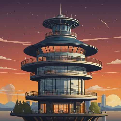 sky space concept,cellular tower,futuristic landscape,electric tower,sky apartment,earth station,futuristic architecture,space port,observation tower,skyscraper,observatory,control tower,lighthouse,space needle,hub,steel tower,pagoda,the skyscraper,the observation deck,skycraper,Illustration,Vector,Vector 05