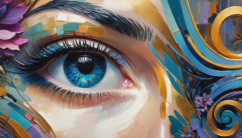 peacock eye,women's eyes,abstract eye,cosmic eye,psychedelic art,meticulous painting,glass painting,ojos azules,world digital painting,fractals art,eye,art painting,eye butterfly,iris,oil painting on canvas,boho art,flower painting,the blue eye,third eye,fabric painting,Conceptual Art,Sci-Fi,Sci-Fi 24