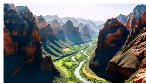 mountainous landforms,canyon,mountainous landscape,angel's landing,big bend,mountain valleys,zion national park,valley of death,mountain ranges,zion,panoramic landscape,mountain landscape,cabrales,the valley of the,yellow mountains,al siq canyon,arid landscape,street canyon,red canyon tunnel,changbai mountain,Conceptual Art,Fantasy,Fantasy 11