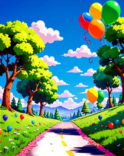 colorful balloons,cartoon video game background,hot-air-balloon-valley-sky,rainbow color balloons,balloon trip,cartoon forest,corner balloons,children's background,landscape background,balloon,balloons,easter background,pathway,baloons,springtime background,spring background,balloons flying,background colorful,hot air balloons,3d background,Unique,Pixel,Pixel 04