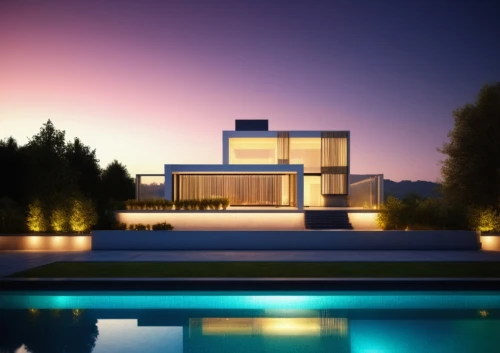 modern house,modern architecture,mid century house,dunes house,pool house,mid century modern,contemporary,luxury property,beautiful home,modern style,summer house,cube house,cubic house,archidaily,holiday villa,residential house,house shape,house by the water,private house,blue hour,Photography,General,Realistic