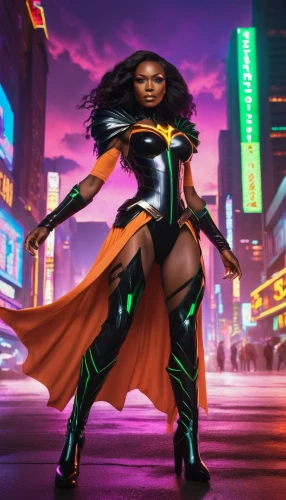 fantasy woman,city trans,super heroine,goddess of justice,tiana,black woman,ebony,rosa ' amber cover,chaka,starfire,maria bayo,kryptarum-the bumble bee,fantasia,birds of prey-night,superhero background,black women,digital compositing,african american woman,ester williams-hollywood,super woman,Photography,General,Realistic