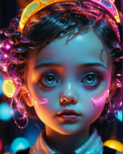 neon body painting,colored lights,world digital painting,luminous,digital painting,painter doll,artist doll,digital art,children's eyes,drawing with light,mystical portrait of a girl,3d fantasy,neon light,child girl,fantasy portrait,echo,ultraviolet,colorful light,kids illustration,child fairy,Illustration,Abstract Fantasy,Abstract Fantasy 14