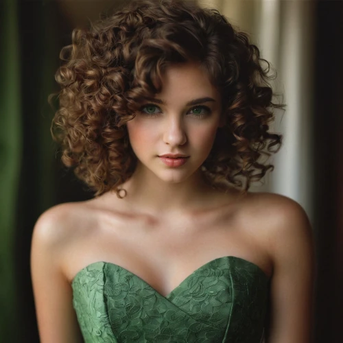 curly brunette,beautiful young woman,curly hair,young woman,irish,green dress,pretty young woman,vintage girl,in green,vintage woman,curly,emerald,primrose,rosa curly,curls,attractive woman,heather green,vintage angel,beautiful woman,young beauty,Conceptual Art,Oil color,Oil Color 11