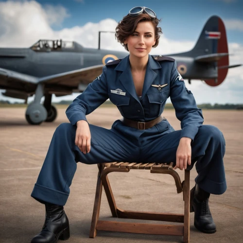 fighter pilot,navy suit,airman,blue angels,us air force,1940 women,flight engineer,captain p 2-5,a uniform,lockheed,united states air force,airmen,navy,georgia,allied,bomber,vintage female portrait,pin up,air force,pin-up model,Photography,General,Cinematic