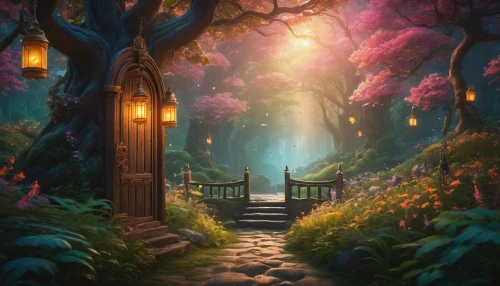 fairy forest,fairytale forest,fairy village,forest path,fantasy landscape,enchanted forest,fairy world,fantasy picture,forest of dreams,elven forest,pathway,the mystical path,wooden path,druid grove,the forest,forest glade,the path,wonderland,the woods,forest landscape,Photography,General,Fantasy
