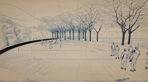 bicycle path,bicycle lane,tree-lined avenue,walk in a park,lafayette park,pedestrian,frame drawing,people walking,bike path,landscape plan,frame border drawing,tree lined lane,a pedestrian,sidewalk,embankment,lane delimitation,herman park,pathway,vintage drawing,riverside park,Design Sketch,Design Sketch,Blueprint