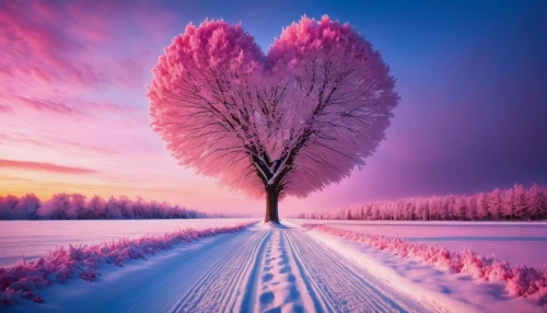 colorful heart,hearts color pink,heart pink,tree heart,warm heart,nature love,winter background,heart-shaped,love in air,winter magic,hoarfrost,heart background,snow tree,winter dream,winter tree,cute heart,pink dawn,snowy tree,love heart,rose pink colors,Photography,General,Fantasy