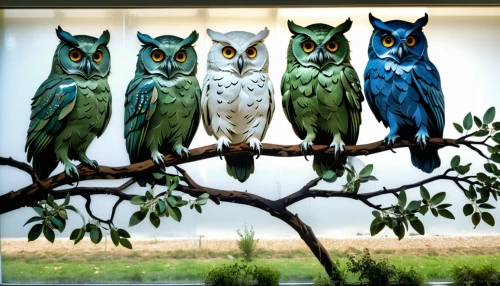 owls,owl art,owl nature,great horned owls,owl pattern,couple boy and girl owl,owlets,glass painting,owl background,halloween owls,owl balloons,cuckoo clocks,owl-real,wall decoration,birds on a branch,wall decor,western screech owl,bird painting,birds on branch,perching birds