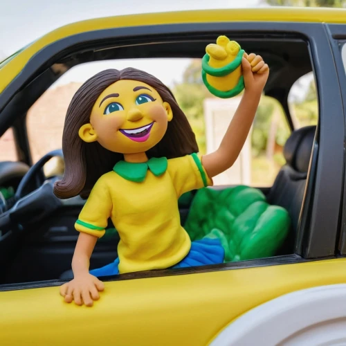 girl in car,cartoon car,witch driving a car,car model,driving a car,hula,girl and car,yellow car,car,in car,woman in the car,driving car,3d car model,car hop,elle driver,dormobile,woody car,nanas,toy vehicle,tiana,Unique,3D,Clay