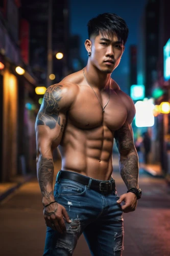 kai yang,su yan,janome chow,han thom,body building,dai pai dong,tai qi,bodybuilding supplement,asian,bodybuilding,miyeok guk,pham ngu lao,xing yi quan,hung yen,male model,kai bei,tan chen chen,xuan lian,asian vision,muscular,Art,Classical Oil Painting,Classical Oil Painting 44