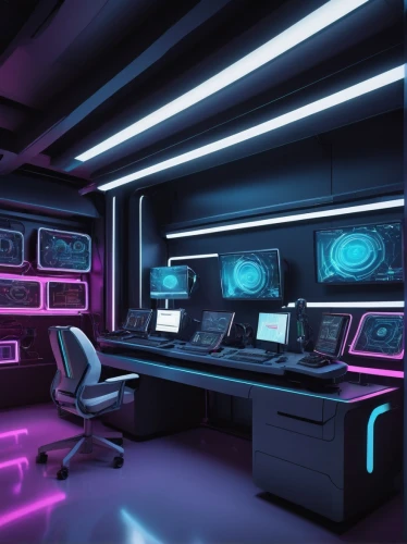 computer room,ufo interior,sci fi surgery room,neon human resources,control center,spaceship space,the server room,computer desk,modern office,cyberspace,cyber,computer workstation,research station,working space,neon coffee,futuristic,scifi,80's design,control desk,neon,Illustration,Children,Children 06