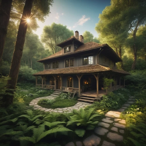 house in the forest,wooden house,little house,summer cottage,small house,miniature house,home landscape,house in the mountains,house in mountains,beautiful home,lonely house,cottage,tree house,ancient house,witch's house,the cabin in the mountains,country cottage,traditional house,house with lake,small cabin,Art,Classical Oil Painting,Classical Oil Painting 10