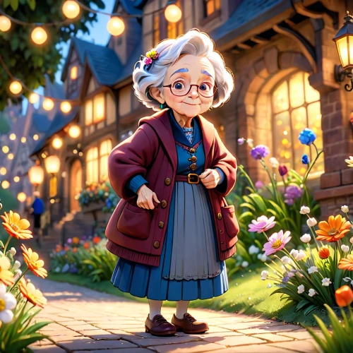 granny,grandma,agnes,grindelwald,grandmother,marguerite,nanny,elderly lady,geppetto,fairy tale character,lotte,eglantine,grandparent,old elisabeth,old woman,new york aster,autumn daisy,librarian,winter aster,elsa,Anime,Anime,Cartoon