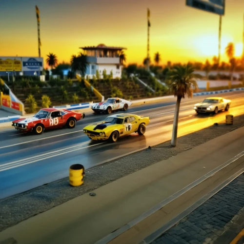 tilt shift,miniature cars,california raceway,race cars,model cars,daytona sportscar,auto racing,le mans,evening traffic,toy cars,sports car racing,auto race,car racing,supercars,raceway,pace car,hotrods,stock car racing,race track,racing road,Photography,General,Realistic