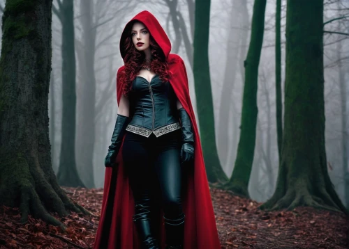 red riding hood,scarlet witch,little red riding hood,red cape,red hood,the enchantress,huntress,red coat,caped,sorceress,super heroine,vampire woman,gothic woman,cloak,red super hero,fantasy woman,cosplay image,vampire lady,red tunic,queen of hearts,Illustration,Vector,Vector 20