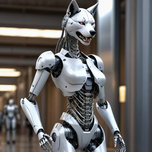 humanoid,cybernetics,exoskeleton,posavac hound,eurohound,saluki,chat bot,pet,female dog,canidae,ai,armored animal,biomechanical,canine,endoskeleton,pepper,robotics,artificial intelligence,robotic,grey fox