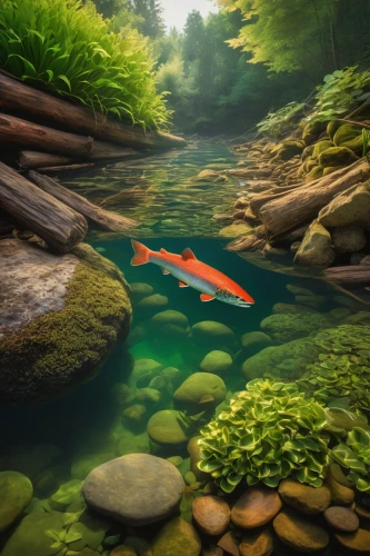 forest fish,koi pond,fjord trout,koi fish,koi,freshwater fish,clear stream,wild salmon,koi carp,trout breeding,red fish,aquatic herb,trout,sockeye salmon,the river's fish and,california newt,rainbow trout,river cooter,freshwater,fish in water,Art,Artistic Painting,Artistic Painting 31