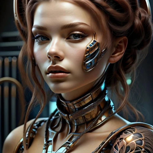 steampunk,biomechanical,cyborg,sci fiction illustration,cybernetics,fantasy art,sci fi,bodypaint,scifi,darth talon,fantasy portrait,streampunk,cyberpunk,humanoid,sci - fi,sci-fi,body painting,futuristic,droid,harnessed