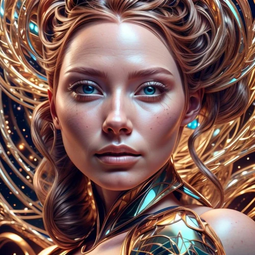 fantasy portrait,fantasy art,medusa,gold foil mermaid,golden crown,world digital painting,fantasy woman,boho art,golden haired,gold filigree,mystical portrait of a girl,golden mask,gold foil art,digital art,gold paint stroke,digital painting,mary-gold,the enchantress,valerian,cleopatra