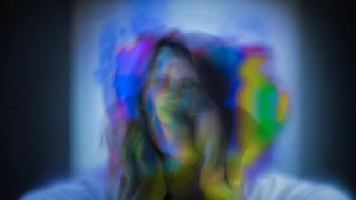 chroma,spectral colors,light leak paper,mystical portrait of a girl,blurred vision,chromatic,apparition,spectra,distortion,multiple exposure,blur,becoming,glitch,distorted,light spectrum,faceless,immersed,abstract,iridescent,ghost girl