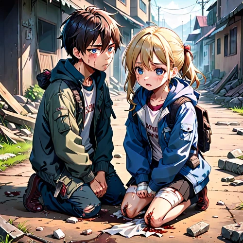 gunkanjima,boy and girl,girl and boy outdoor,hands holding,little boy and girl,holding hands,young couple,tsumugi kotobuki k-on,darjeeling,anime japanese clothing,vintage boy and girl,hand in hand,anime cartoon,heart in hand,reizei,hold hands,kayano,hiyayakko,helping hand,protecting,Anime,Anime,Traditional