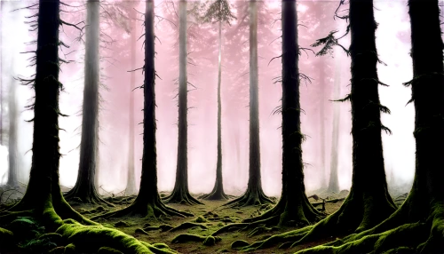 foggy forest,elven forest,fir forest,spruce forest,coniferous forest,germany forest,the forest,forest background,the forests,fairy forest,spruce-fir forest,forest of dreams,cartoon forest,forest,forest landscape,forests,haunted forest,fairytale forest,forest dark,holy forest,Illustration,Black and White,Black and White 33