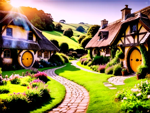 hobbiton,houses clipart,cottages,home landscape,knight village,hobbit,fairy village,alpine village,thatched cottage,thatch roofed hose,wooden houses,cottage garden,alpine pastures,mountain village,garden buildings,hanging houses,landscape designers sydney,escher village,landscape background,alsace,Unique,Pixel,Pixel 02