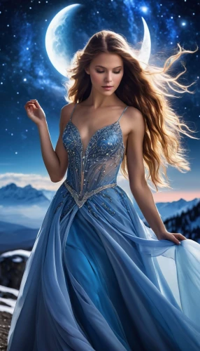 celtic woman,blue enchantress,fantasy picture,blue moon rose,fantasy art,the snow queen,fantasy woman,fairy queen,queen of the night,faerie,fairy tale character,horoscope libra,sorceress,blue moon,faery,fantasy portrait,ice queen,enchanting,cinderella,the enchantress,Photography,General,Realistic