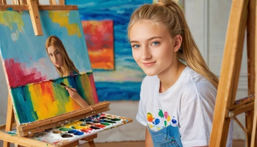 painting technique,photo painting,art painting,art model,artist portrait,girl in t-shirt,painter,oil painting,girl portrait,artist,portrait of a girl,painting,art academy,girl drawing,the girl's face,oil painting on canvas,artistic,italian painter,girl in a long,girl-in-pop-art,Art,Classical Oil Painting,Classical Oil Painting 43