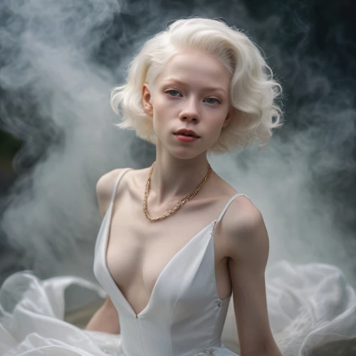 tilda,cigarette girl,smoking girl,girl smoke cigarette,white lady,albino,white rose snow queen,white bird,smoke dancer,pale,bridal veil,femme fatale,the enchantress,white silk,mystical portrait of a girl,smoking,the snow queen,white swan,vanity fair,eglantine,Photography,General,Cinematic