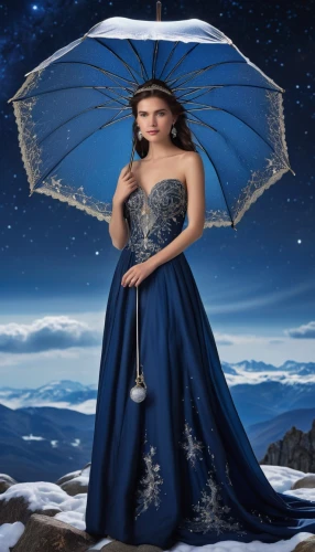 the snow queen,suit of the snow maiden,celtic woman,blue enchantress,mazarine blue,social,winterblueher,queen of the night,horoscope libra,ice queen,blue snowflake,ice princess,evening dress,blue rose,image manipulation,sapphire,ball gown,blue moon rose,fantasy picture,digital compositing,Photography,General,Realistic