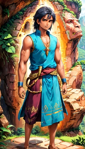 aladha,aladin,ramayan,ramayana,aladdin,male character,mowgli,yi sun sin,panch phoron,neo-stone age,he-man,son goku,hercules,artemis temple,rupee,warrior east,barbarian,wind warrior,ayutthaya,machu pi,Anime,Anime,Realistic