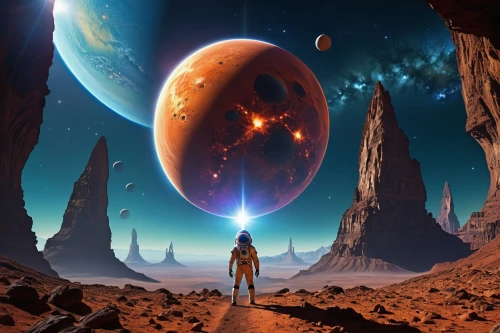 alien planet,inner planets,alien world,space art,binary system,sci fiction illustration,planet eart,planet,planet mars,gas planet,exoplanet,planetary system,red planet,fire planet,heliosphere,planets,asterales,world digital painting,orbiting,extraterrestrial life,Photography,General,Realistic