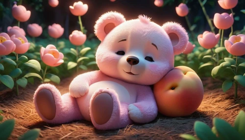 3d teddy,easter background,cute bear,teddy bear waiting,piglet,bunny on flower,cute cartoon character,cartoon flowers,flower background,teddy bear crying,easter theme,cute cartoon image,children's background,spring background,plush bear,teddy-bear,bunny,soft toys,easter bunny,3d background,Unique,3D,3D Character