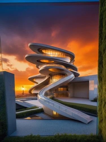 futuristic art museum,futuristic architecture,modern architecture,helix,winding steps,spiral staircase,spiral,guggenheim museum,winding staircase,spiralling,dna helix,colorful spiral,getty centre,calatrava,contemporary,spiral stairs,arhitecture,belvedere,archidaily,circular staircase,Photography,General,Realistic