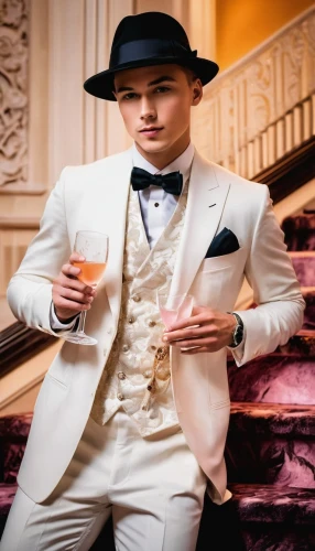 aristocrat,wedding suit,formal guy,men's suit,gentlemanly,concierge,formal wear,gatsby,roaring 20's,bellboy,white-collar worker,great gatsby,formal attire,gentleman icons,the groom,suit of spades,businessman,ceo,gentleman,top hat,Art,Artistic Painting,Artistic Painting 42