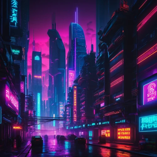 cyberpunk,colorful city,cityscape,shinjuku,vapor,tokyo city,80s,metropolis,futuristic landscape,tokyo,80's design,futuristic,aesthetic,ultraviolet,neon arrows,fantasy city,shanghai,neon,neon lights,dusk,Conceptual Art,Sci-Fi,Sci-Fi 26