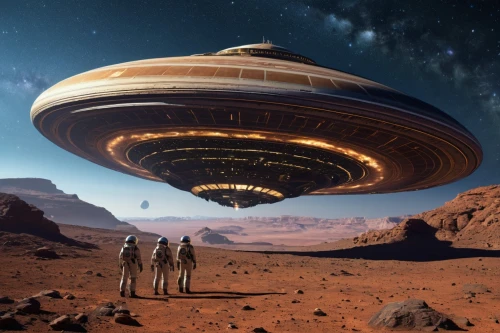 extraterrestrial life,alien planet,sci fiction illustration,science fiction,saucer,flying saucer,ufos,ufo,starship,heliosphere,abduction,science-fiction,red planet,alien ship,saturnrings,valerian,alien world,ufo intercept,orbiting,cosmonautics day,Photography,General,Realistic