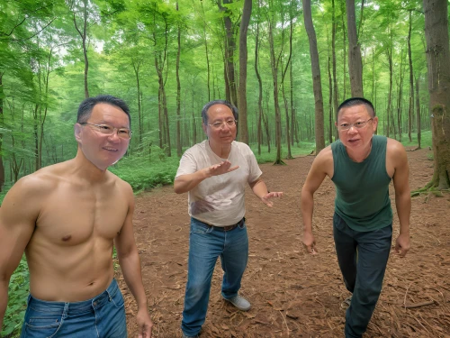 the woods,in the forest,woods,pine family,cartoon forest,green screen,forest walk,the forests,forest background,pine forest,hiking,run,dai pai dong,nature and man,holy forest,grove of trees,people in nature,the forest,narcist hill,yew family,Male,East Asians,Middle-aged,Outdoor,Forest