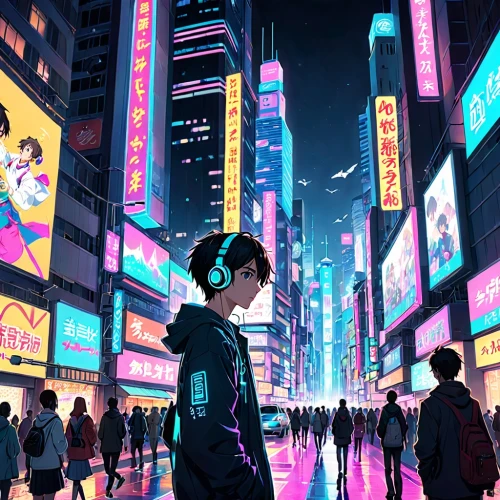 cyberpunk,tokyo city,shibuya,tokyo,shinjuku,taipei,colorful city,hong kong,cityscape,hk,kowloon,osaka,tokyo ¡¡,shanghai,futuristic,world digital painting,dystopian,vapor,urban,fantasy city,Anime,Anime,Realistic