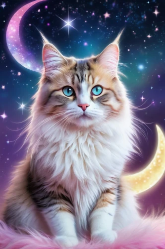 norwegian forest cat,cat vector,siberian cat,capricorn kitz,domestic long-haired cat,maincoon,cat image,cat kawaii,cat on a blue background,blue eyes cat,cat with blue eyes,cute cat,birman,cartoon cat,nyan,napoleon cat,luna,calico cat,herfstanemoon,cat,Illustration,American Style,American Style 02