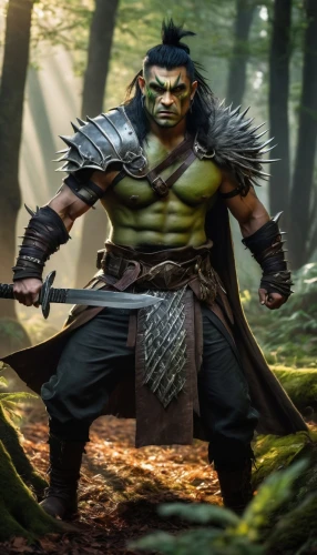 half orc,orc,aaa,cleanup,blade of grass,aa,patrol,avenger hulk hero,warrior and orc,fantasy warrior,splitting maul,dane axe,barbarian,hulk,wall,blades of grass,male elf,heroic fantasy,warrior east,forest man,Art,Classical Oil Painting,Classical Oil Painting 21