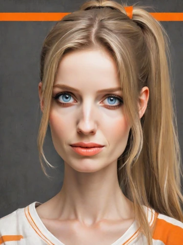 realdoll,doll's facial features,natural cosmetic,orange,female doll,artificial hair integrations,female model,woman face,portrait background,woman's face,character animation,3d model,cosmetic,vector girl,fashion vector,3d rendered,beauty face skin,the girl's face,female face,orange color,Digital Art,Poster