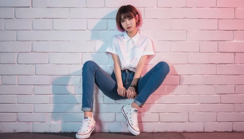 pink shoes,white-pink,white pink,pink background,pink-white,sneakers,pink white,legs crossed,light pink,white boots,crossed legs,color pink white,red wall,vans,white and red,puma,sakura,girl sitting,red shoes,white shirt,Unique,Design,Knolling